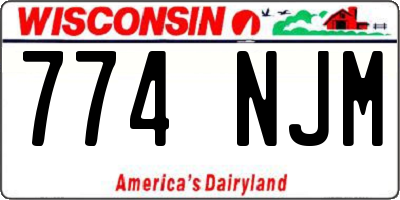 WI license plate 774NJM