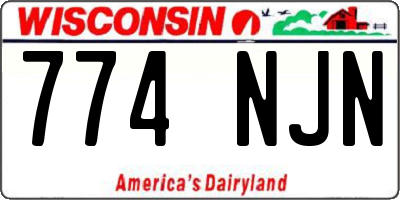 WI license plate 774NJN