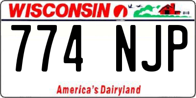 WI license plate 774NJP