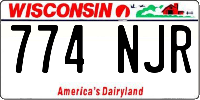 WI license plate 774NJR