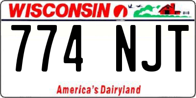 WI license plate 774NJT
