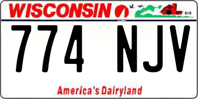 WI license plate 774NJV