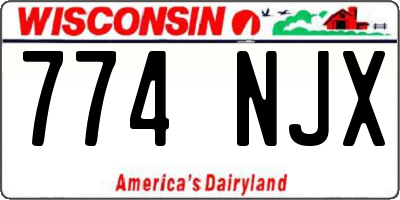 WI license plate 774NJX