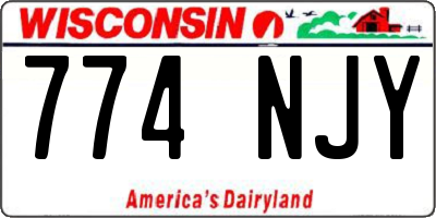 WI license plate 774NJY