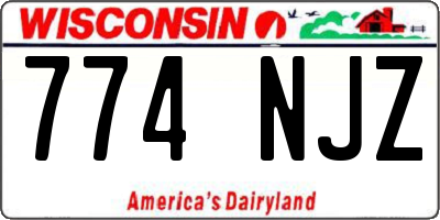 WI license plate 774NJZ