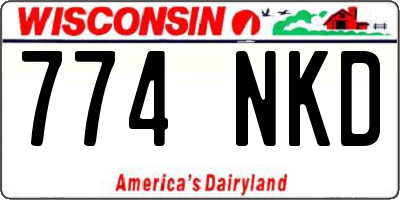 WI license plate 774NKD