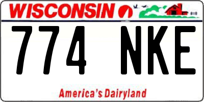 WI license plate 774NKE