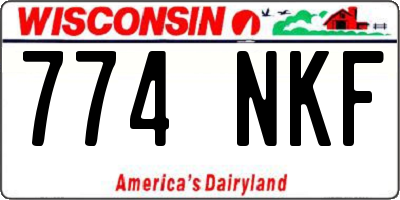 WI license plate 774NKF