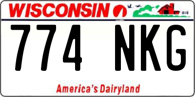 WI license plate 774NKG
