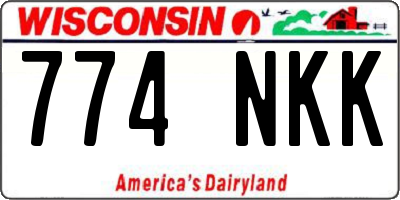 WI license plate 774NKK
