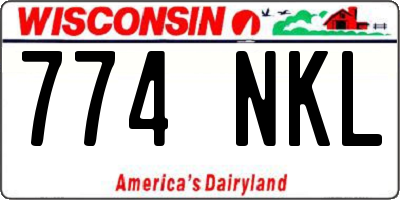 WI license plate 774NKL