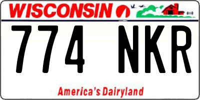 WI license plate 774NKR
