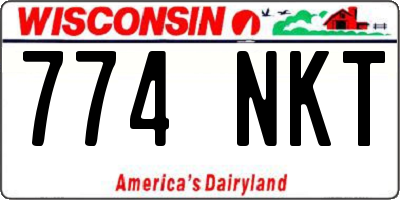 WI license plate 774NKT