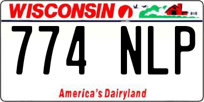 WI license plate 774NLP
