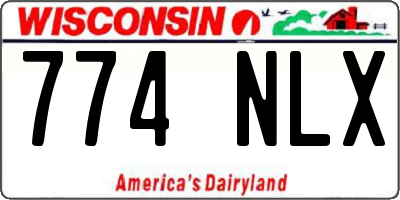 WI license plate 774NLX