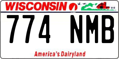 WI license plate 774NMB