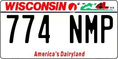 WI license plate 774NMP
