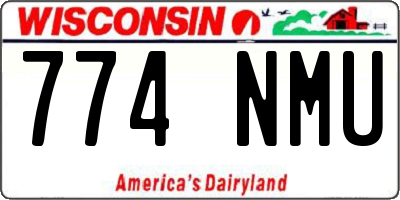 WI license plate 774NMU