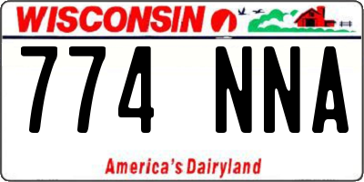 WI license plate 774NNA