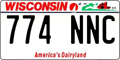 WI license plate 774NNC