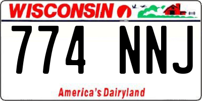 WI license plate 774NNJ