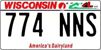 WI license plate 774NNS