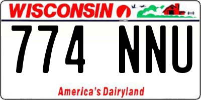WI license plate 774NNU