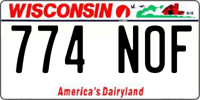 WI license plate 774NOF