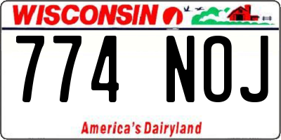 WI license plate 774NOJ