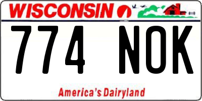 WI license plate 774NOK