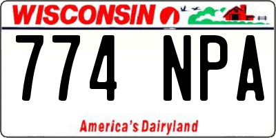 WI license plate 774NPA