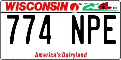 WI license plate 774NPE
