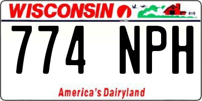 WI license plate 774NPH