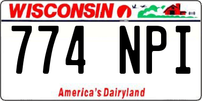WI license plate 774NPI