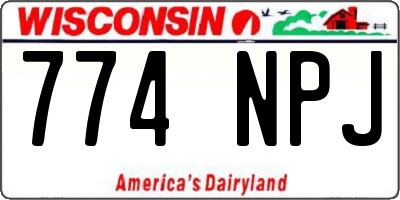 WI license plate 774NPJ
