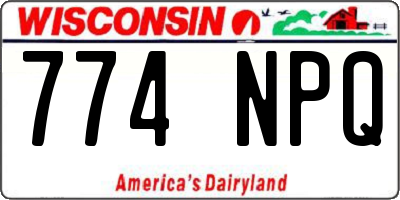 WI license plate 774NPQ