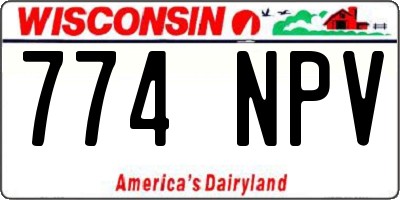 WI license plate 774NPV