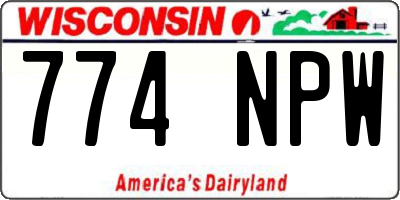 WI license plate 774NPW