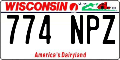 WI license plate 774NPZ