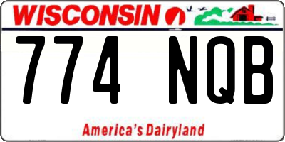 WI license plate 774NQB