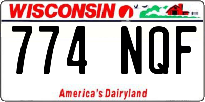 WI license plate 774NQF