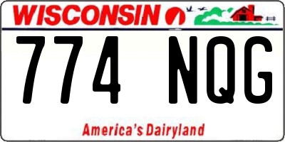 WI license plate 774NQG