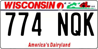 WI license plate 774NQK