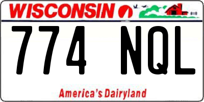 WI license plate 774NQL