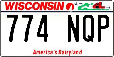 WI license plate 774NQP