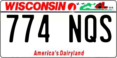 WI license plate 774NQS
