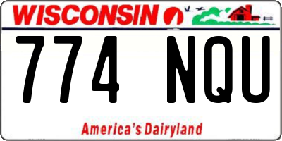 WI license plate 774NQU