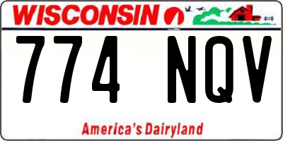 WI license plate 774NQV