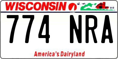 WI license plate 774NRA