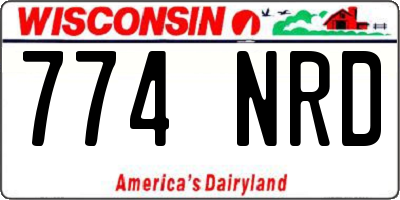 WI license plate 774NRD
